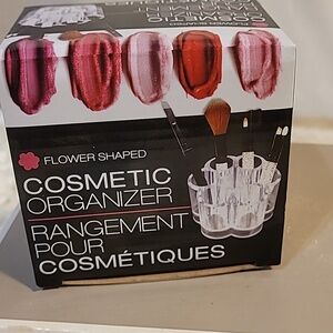 Cosmetic Organizer  Flower Shaped Clear Acrylic.